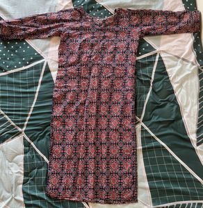 Patterned Long Sleeve Kurtha