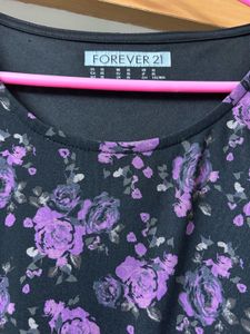 Forever 21 - Floral Mesh Long Sleeve Top