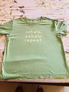 Green Tshirt Cotton World L Size