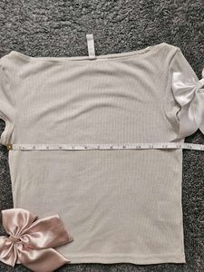 H&amp;M Casual Ribbed Cropped Top