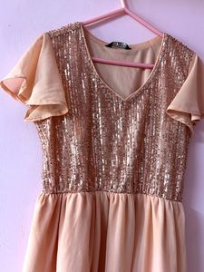 Sparkly Peach Occasion Dress