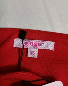 GINGER Women Solid Skater Dress with Criss-Cross