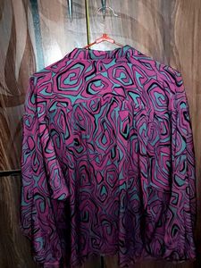 Pink &amp; grey long sleeve shirt
