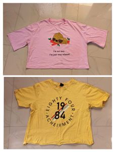 Cute Graphic Print Tees