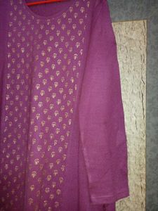 Elegant Purple Winter Kurta