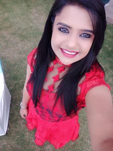 Red Sheer Overlay Dress