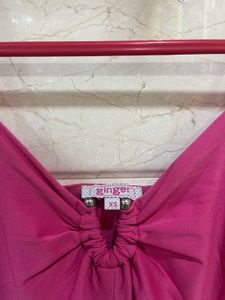 Pink bodycon Midi Dress
