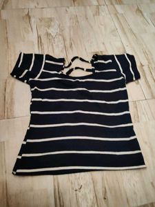 Striped Navy Blue Top