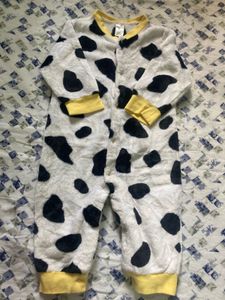 Cow Print Fleece Pajamas