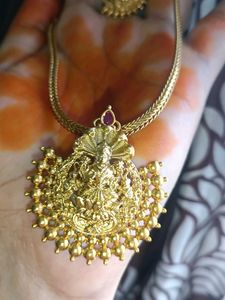 Gold Plated Necklace Set Matt Finish