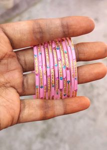 Beautiful Baby Pink 🩷 Glass Bangles