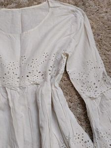 White Embroidered Top