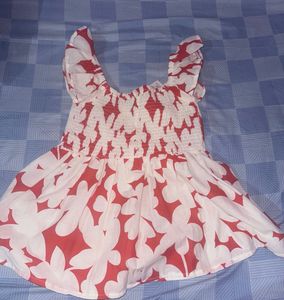 Floral Print Ruffle Sleeve Top