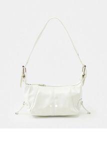 SAVANA WHITE SOLID HOBO BAG