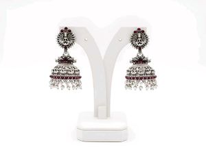 Oxidized Jhumka Earrings