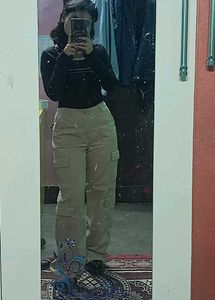 Beige Cargo Pant