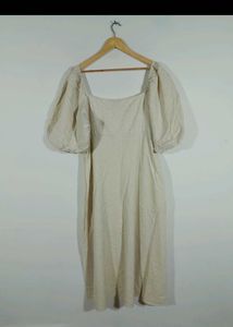 Beige ASOS Size Bust46 UK18 LinenFull Length Dress