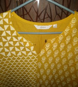 Max Fashion Mustard Yellow Kurta (S)