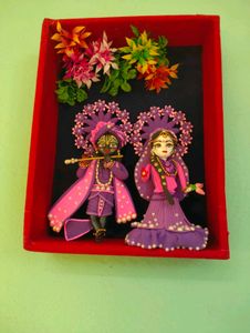 Krishna &amp; Radha Clay Figurines