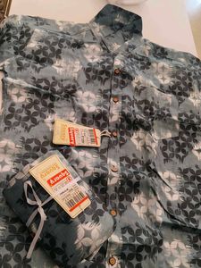Men’s Casual Geometric Print Short Sleeve Shirt