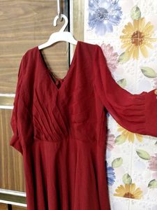 Elegant Red Maxi Dress