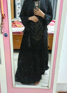 Women&#39;s Black Printed Kurti