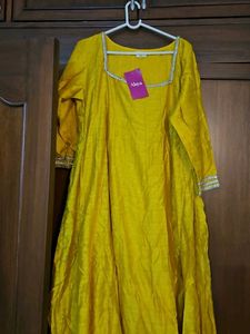 Elegant Yellow Ethnic Gown On Sale