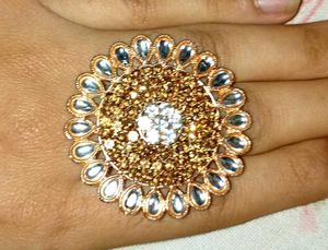 Statement Kundan Ring