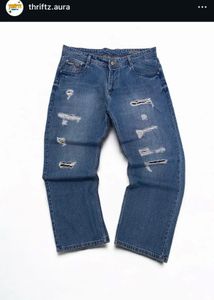 Ripped Wide Leg Baggy Jeans