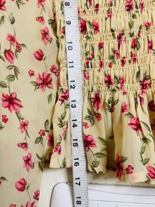 Floral Long Sleeve Crop Top
