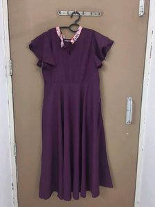 Elegant Purple Midi Dress