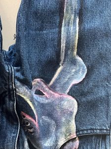 skeleton graphic jeans