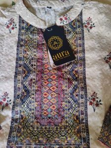 Floral &amp; Geometric Print ladies Kurta With Pant
