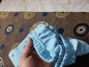 Baby Blue Patterned Pajama Pants