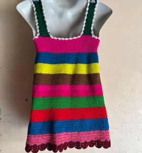 😍Handmade Colorful Crochet tunic top