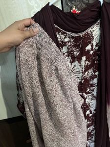 Brown Printed Salwar Kameez
