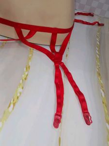 (1400)Vintage Red Lingerie Set
