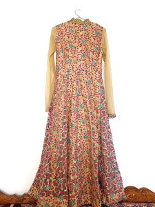 Full Embroidered Anarkali Kurta With Front Slit