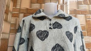 Heart Print Long Sleeve Top
