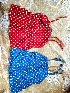 Cute Polka Dot Combo Dresses For Baby Girls
