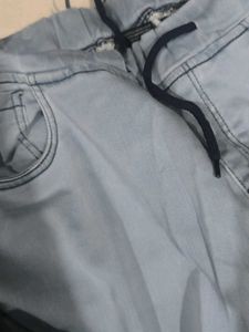 Light Blue Casual Joggers