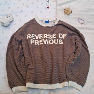 Striped Pullover Sweatshirt