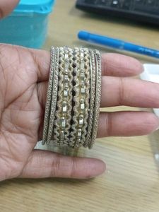 Silver Tone Bangle Set