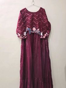 Maroon Party Gown
