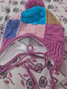 Colorful Knit Pom-Pom Hat