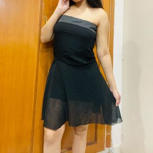 Black Strapless Mini Dress