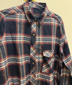 Big size Printed Check shirt