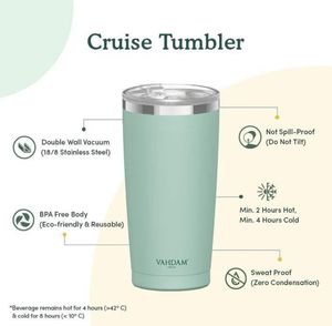 Vahdam Insulated Tumbler - Mint