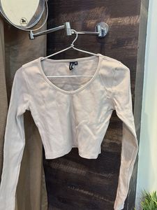 Beige Crop Top
