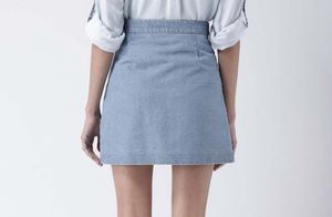 High Waist Denim Skirt